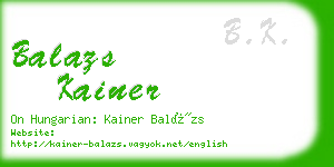 balazs kainer business card